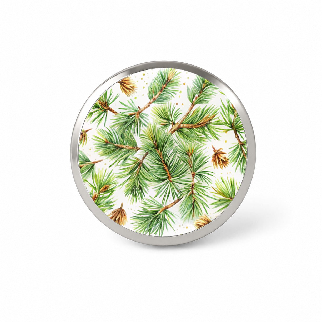 Pine Needles Watercolor Novelty Hat Backpack Lapel Pin