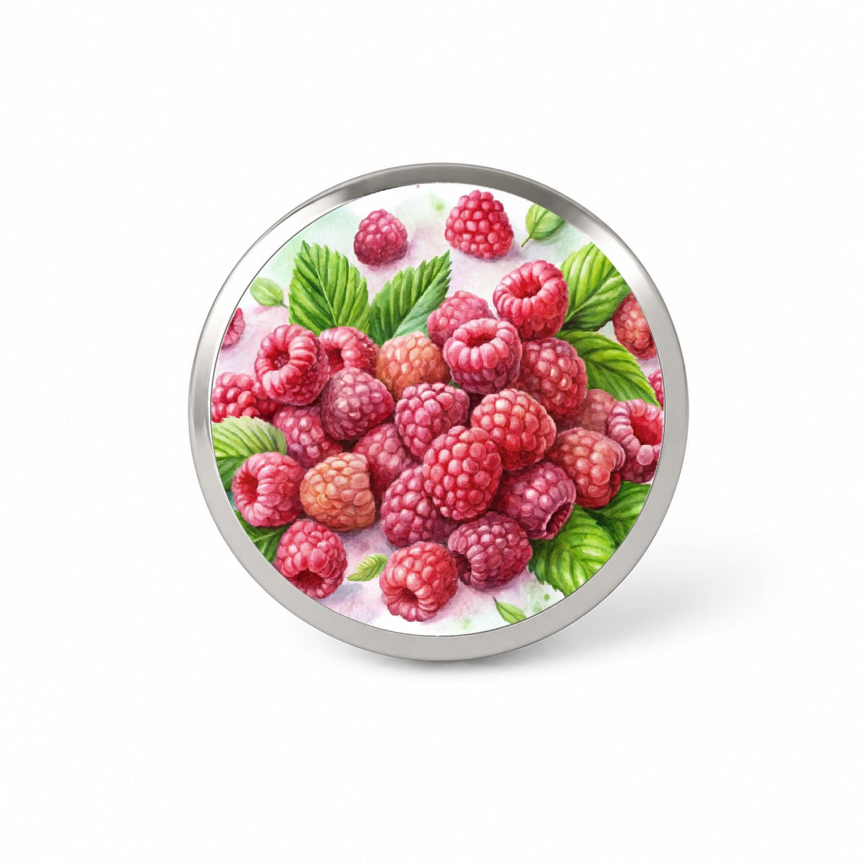 Raspberries Fruit Watercolor Novelty Hat Backpack Lapel Pin