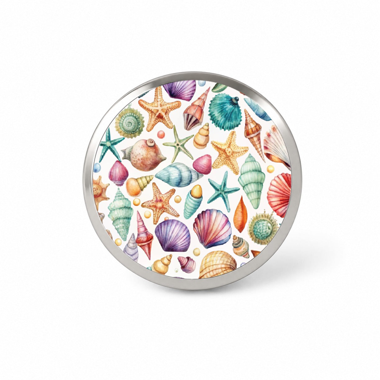 Shells Scattered Beach Novelty Hat Backpack Lapel Pin