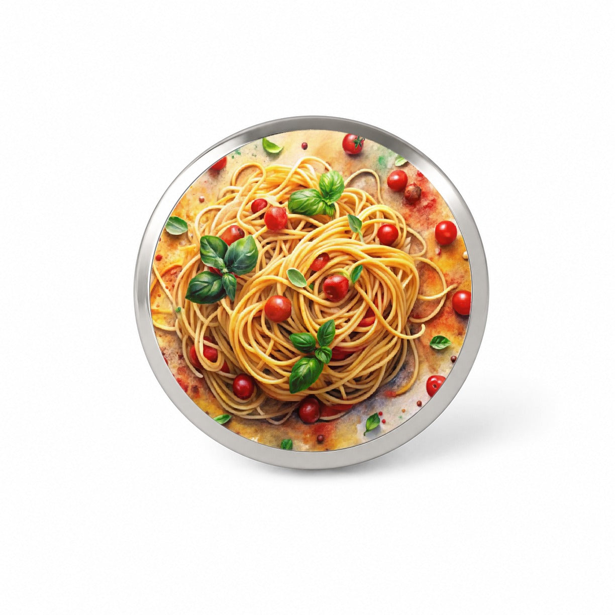 Spaghetti Pasta Italian Food Watercolor Novelty Hat Backpack Lapel Pin