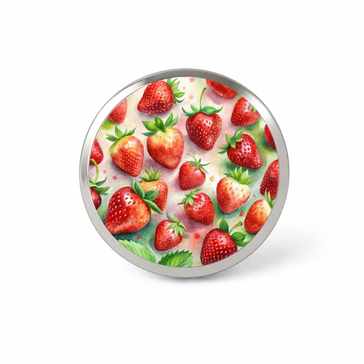 Strawberries Fruit Watercolor Novelty Hat Backpack Lapel Pin