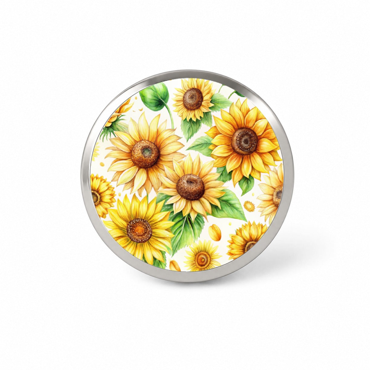 Sunflowers Scattered Watercolor Novelty Hat Backpack Lapel Pin