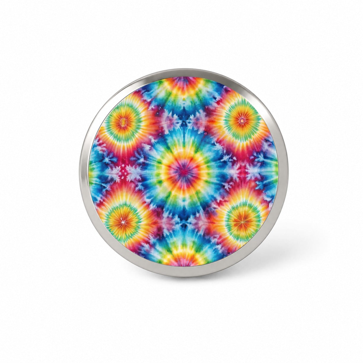 Tie Dye Pattern Fun Watercolor Novelty Hat Backpack Lapel Pin