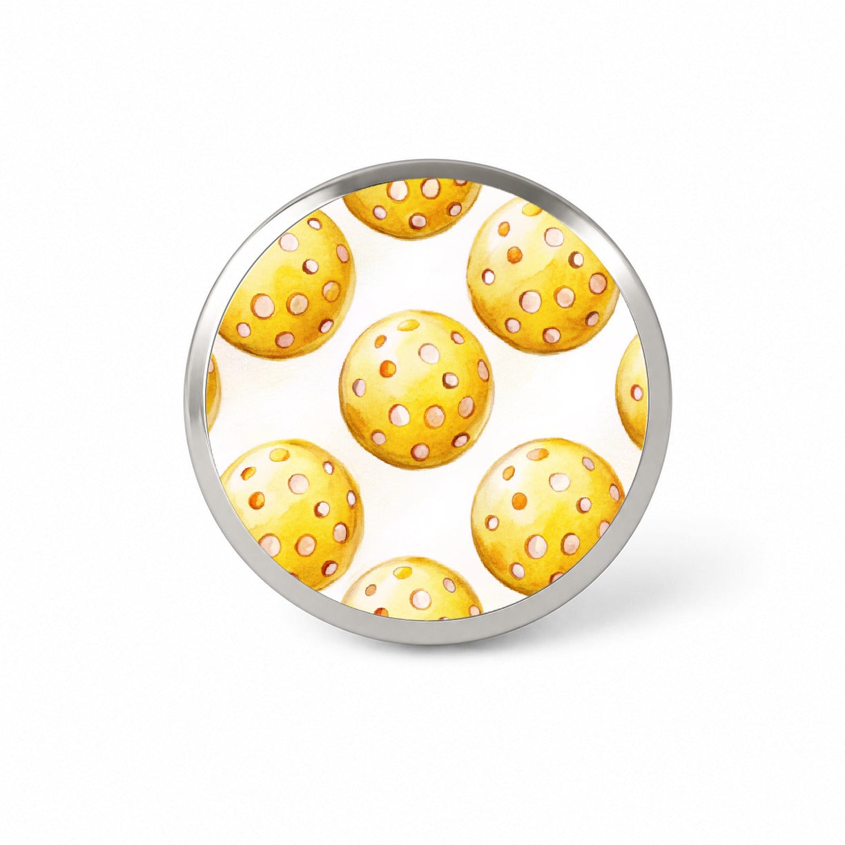 Yellow Pickleballs Novelty Hat Backpack Lapel Pin