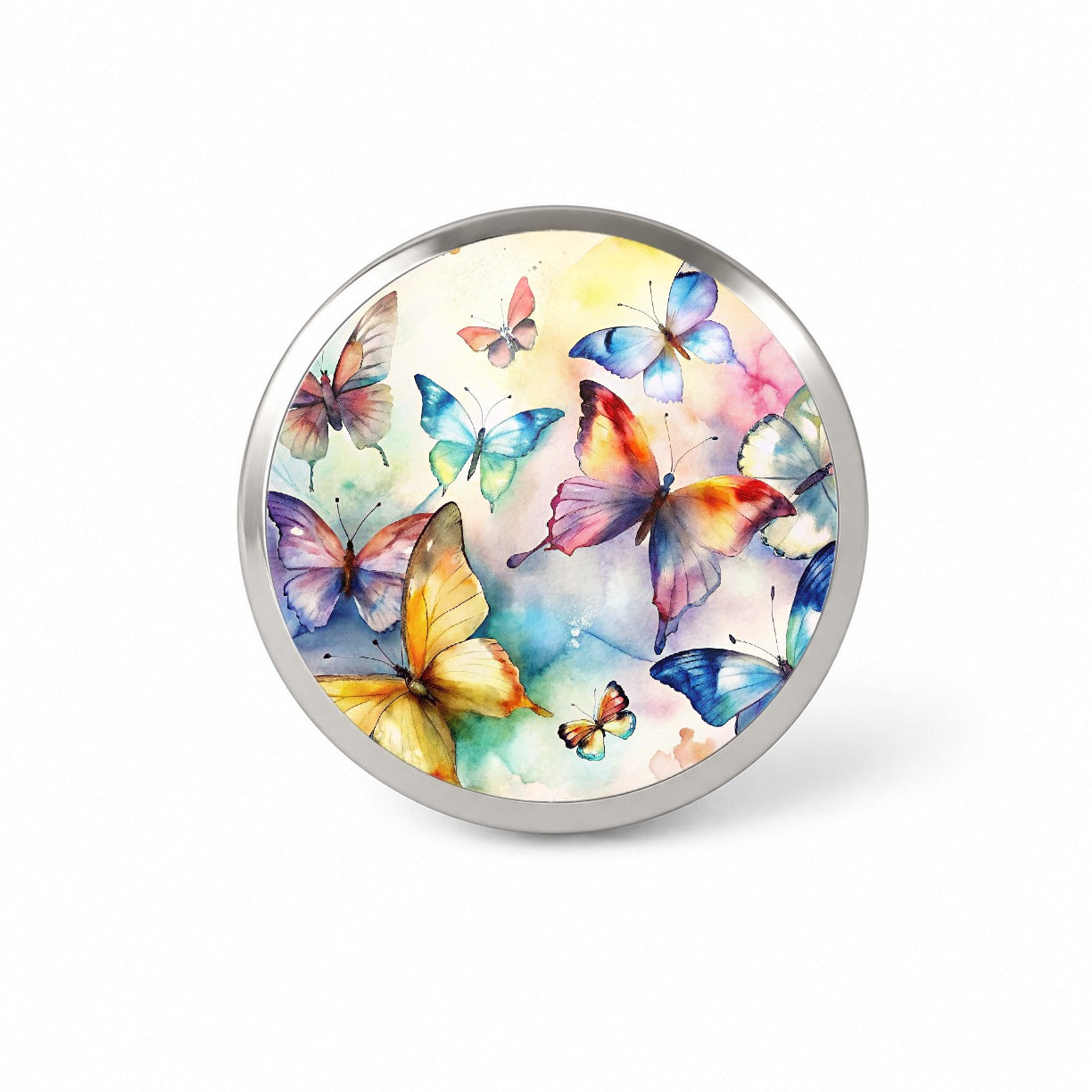 Beautiful Watercolor Colorful Butterflies Novelty Hat Backpack Lapel Pin