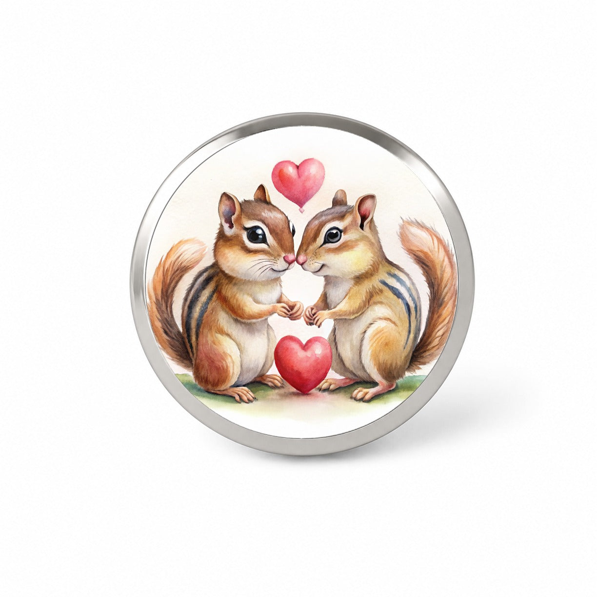 Chipmunks In Love Valentine's Day Novelty Hat Backpack Lapel Pin