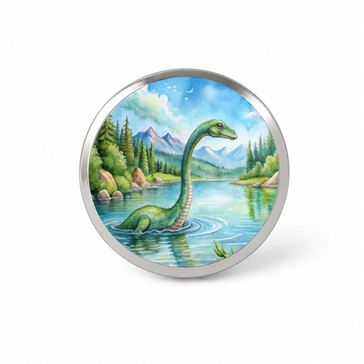 Loch Ness Monster Nessie In Scotland Highlands Lake Novelty Hat Backpack Lapel Pin