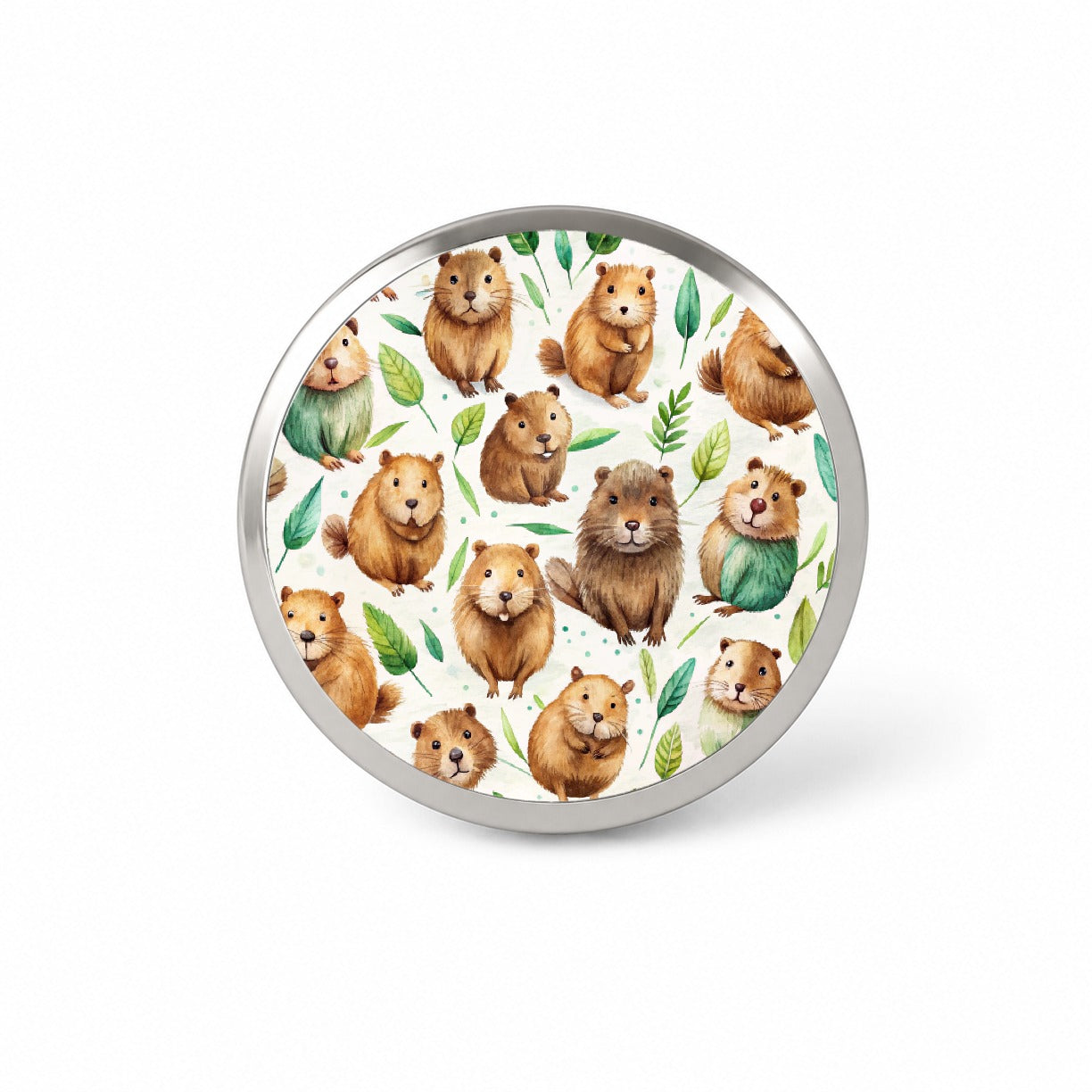 Lots Of Sweet Beavers Novelty Hat Backpack Lapel Pin