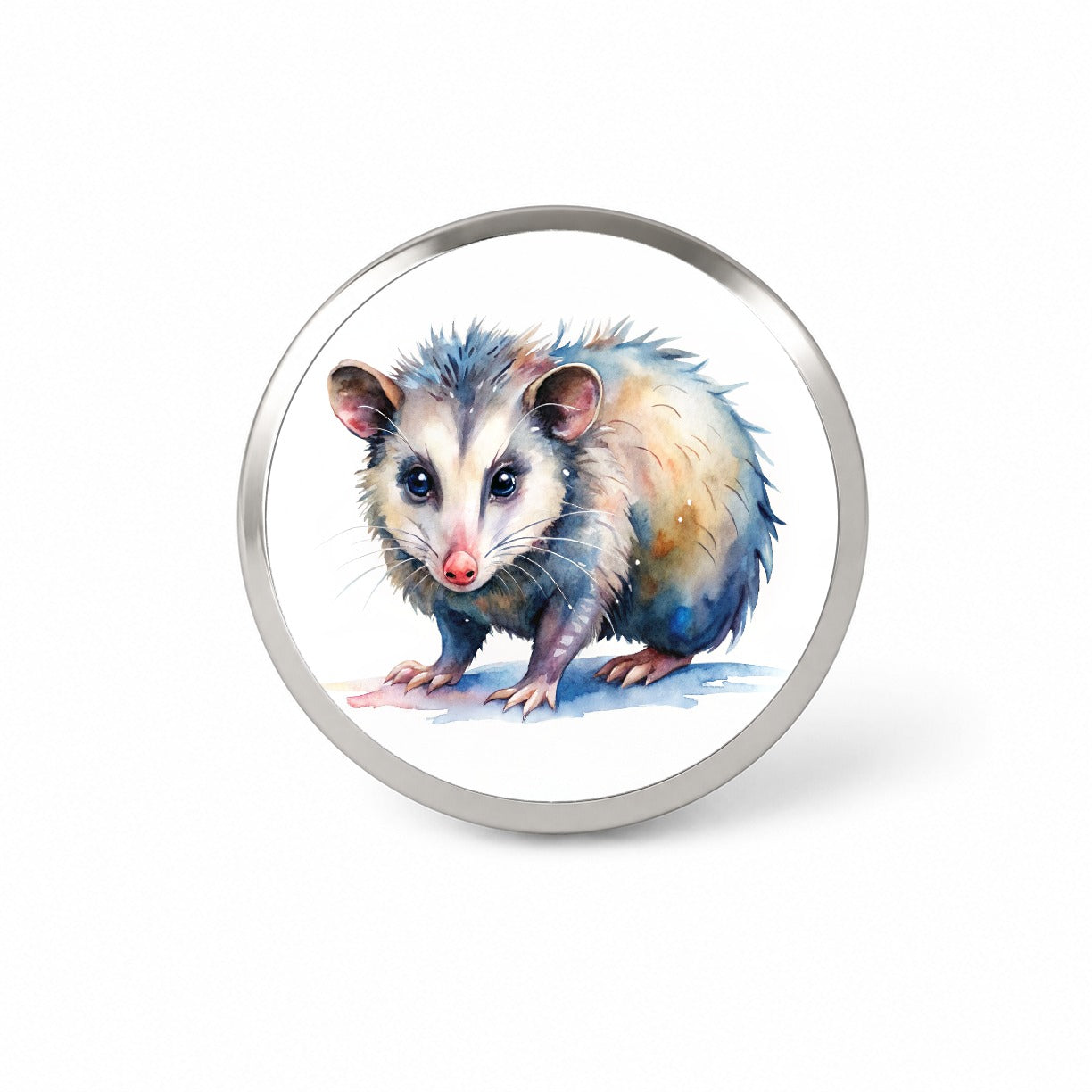 Opossum Watercolor Novelty Hat Backpack Lapel Pin