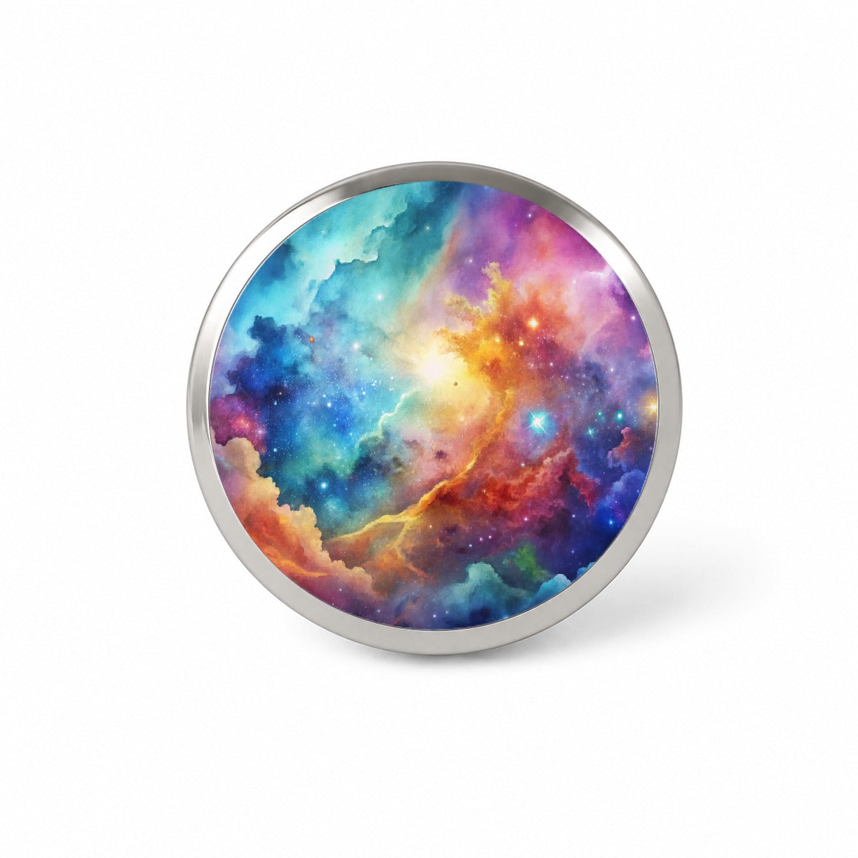 Sci-fi Fantasy Space Nebula Rainbow Watercolor Novelty Hat Backpack Lapel Pin