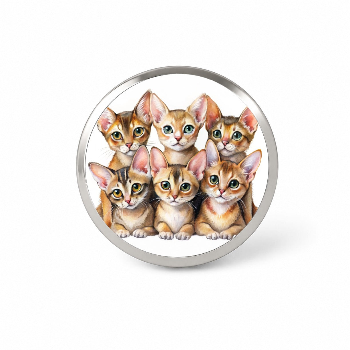 Sweet Abyssinian Cats Novelty Hat Backpack Lapel Pin
