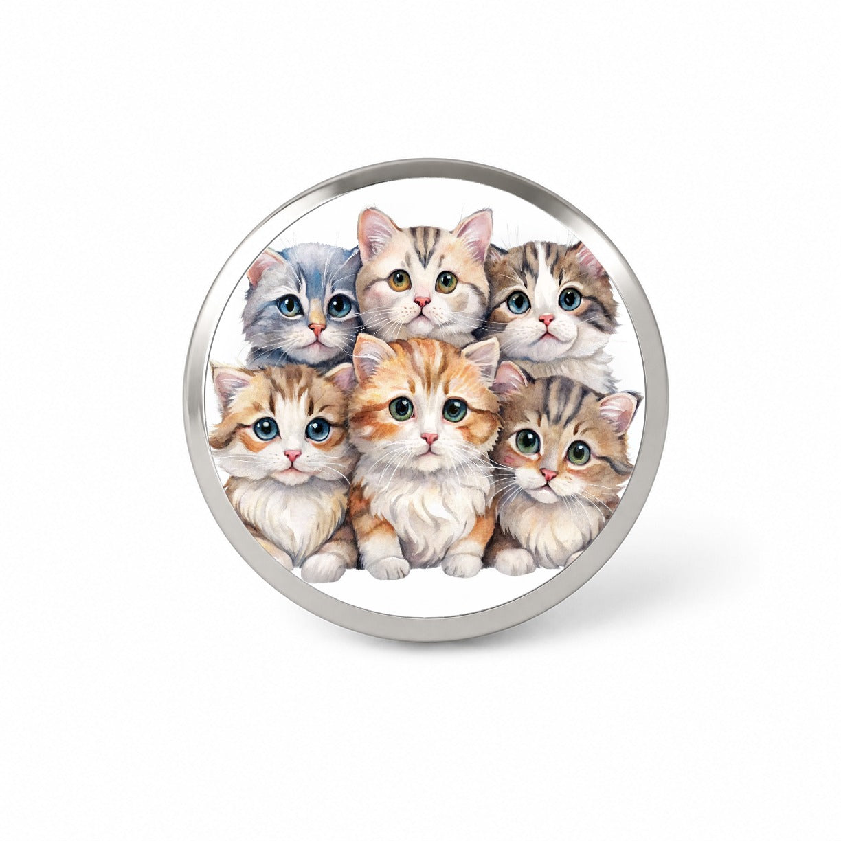 Sweet American Curl Cats Novelty Hat Backpack Lapel Pin