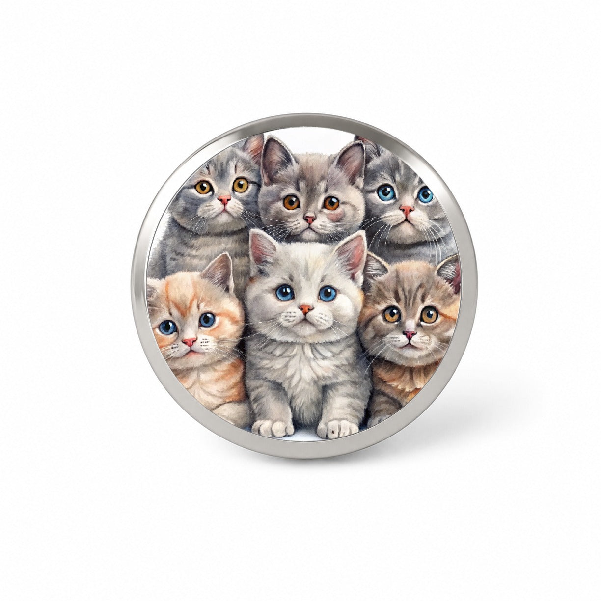 Sweet British Shorthair Cats Novelty Hat Backpack Lapel Pin