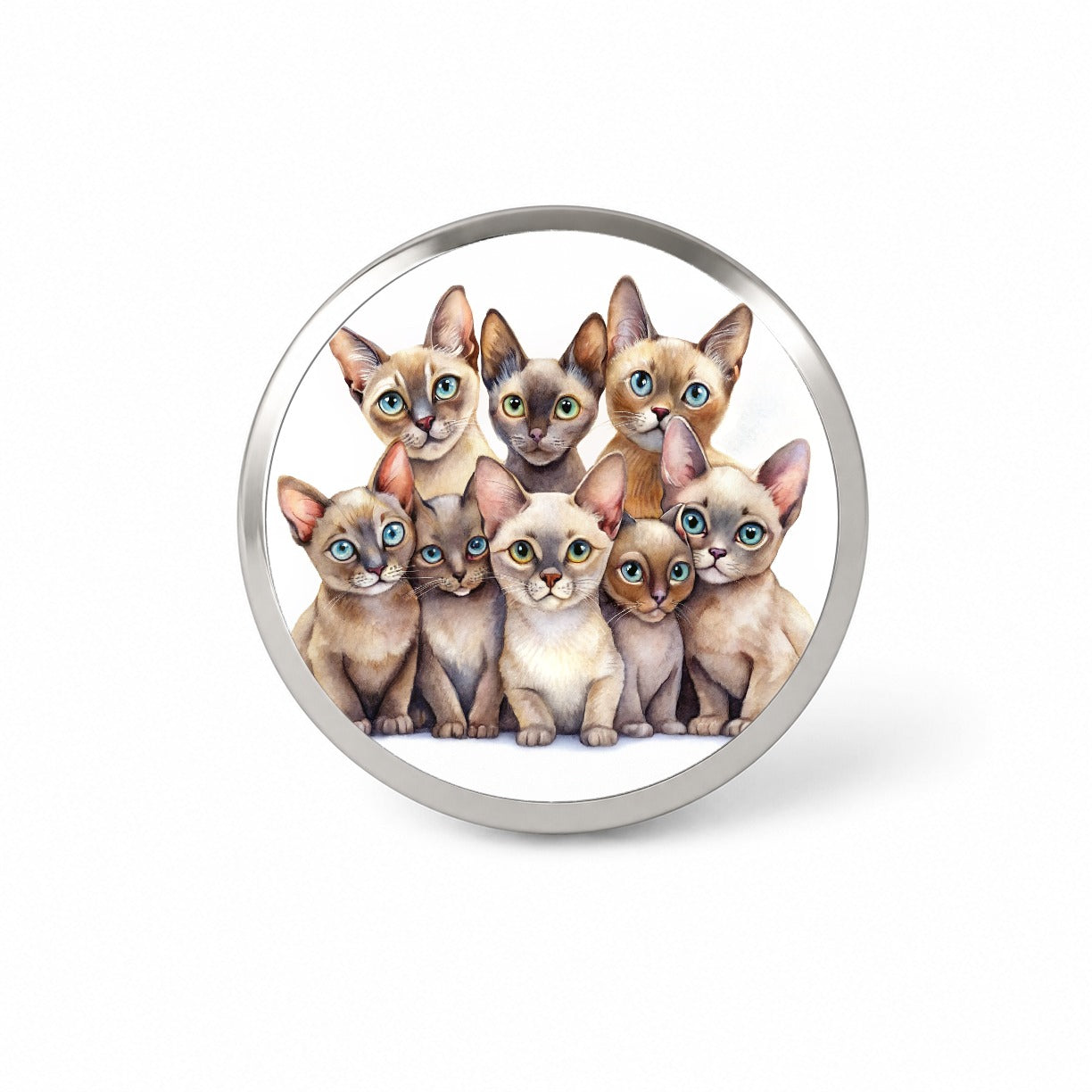 Sweet Burmese Cats Novelty Hat Backpack Lapel Pin