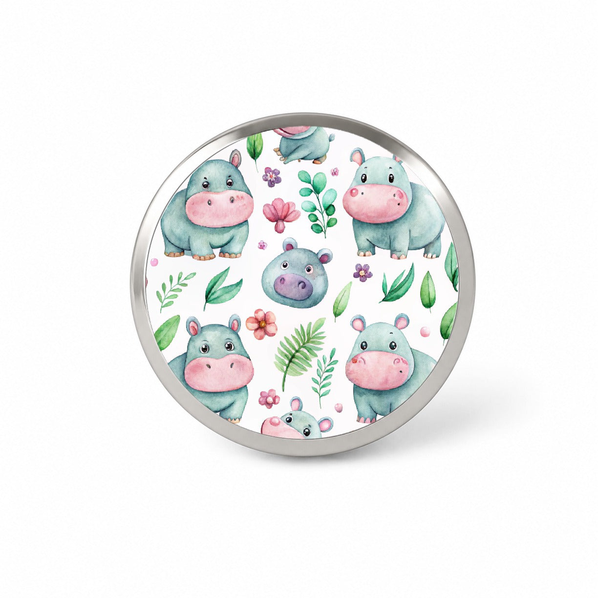 Sweet Hippos Novelty Hat Backpack Lapel Pin