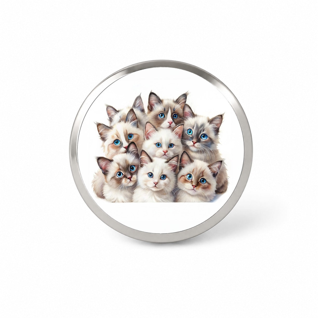 Sweet Ragdoll Cats Novelty Hat Backpack Lapel Pin