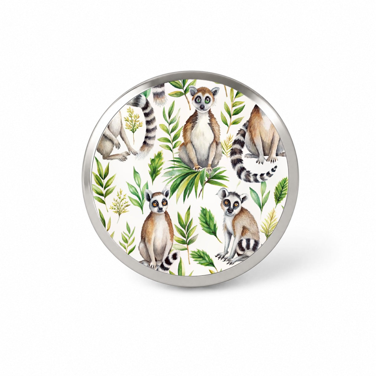 Sweet Ringtail Lemurs Novelty Hat Backpack Lapel Pin