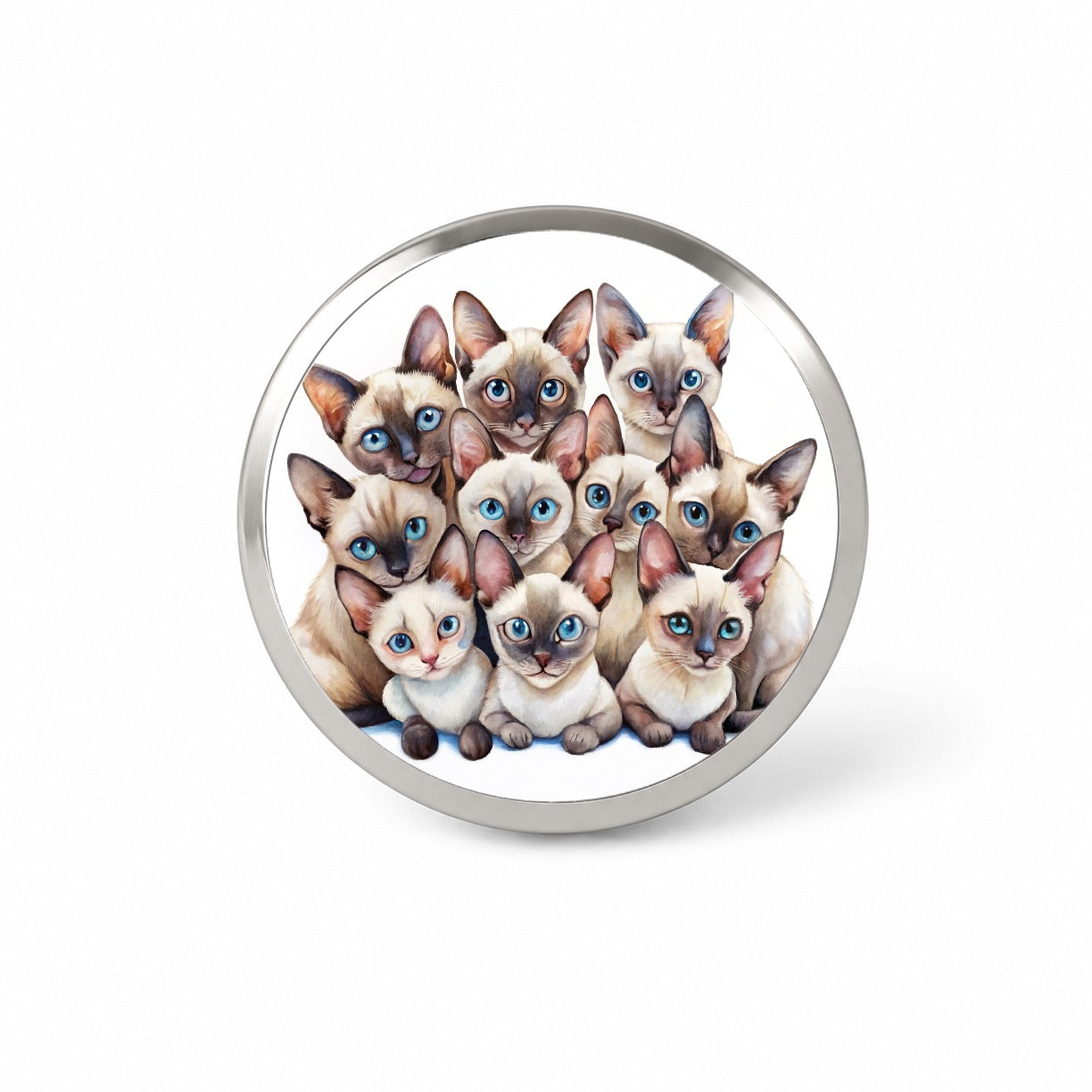 Sweet Siamese Cats Novelty Hat Backpack Lapel Pin