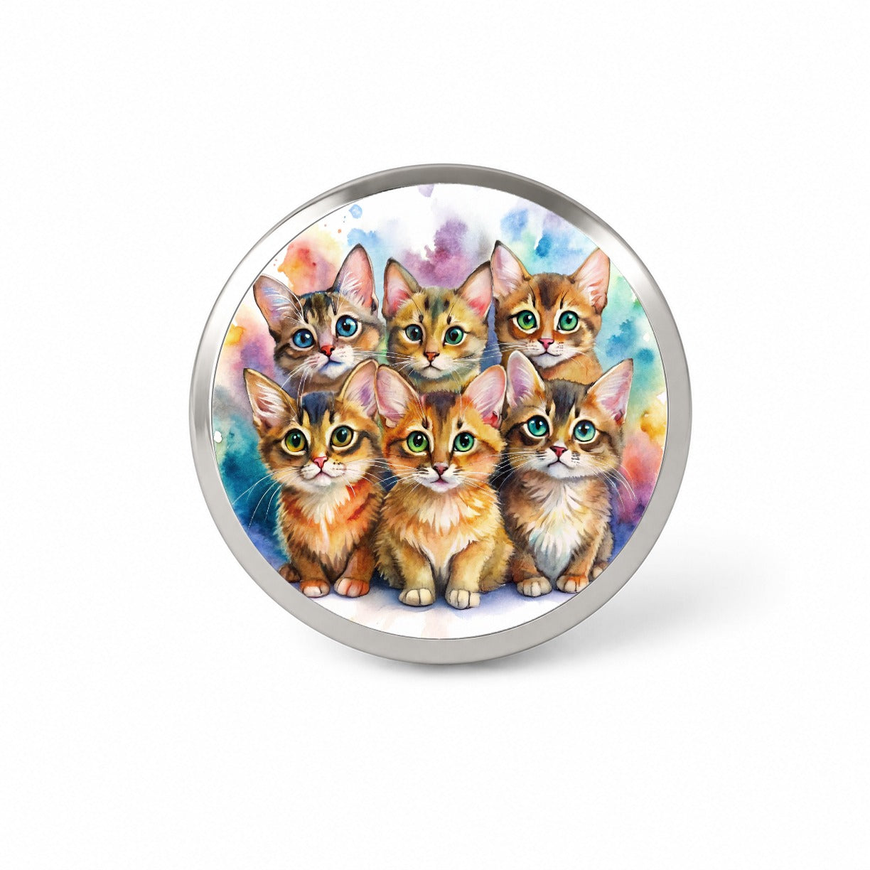 Sweet Somali Cats Novelty Hat Backpack Lapel Pin