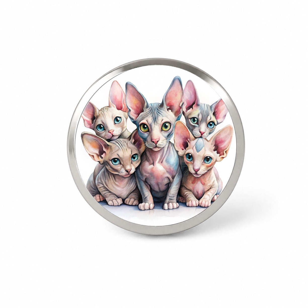 Sweet Sphynx Cats Novelty Hat Backpack Lapel Pin