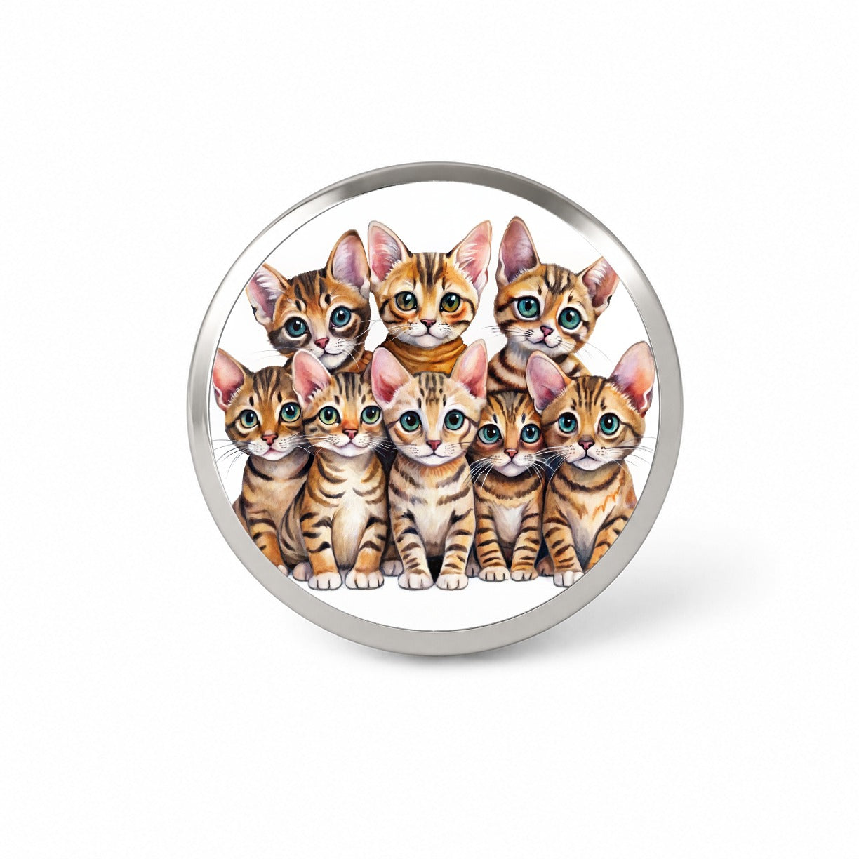 Sweet Toyger Cats Novelty Hat Backpack Lapel Pin
