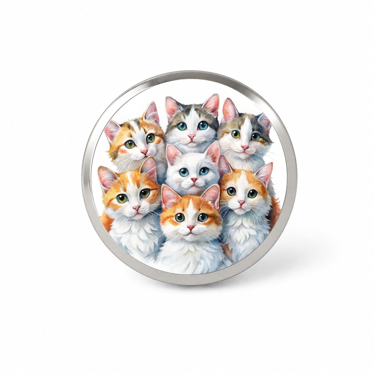 Sweet Turkish Van Cats Novelty Hat Backpack Lapel Pin