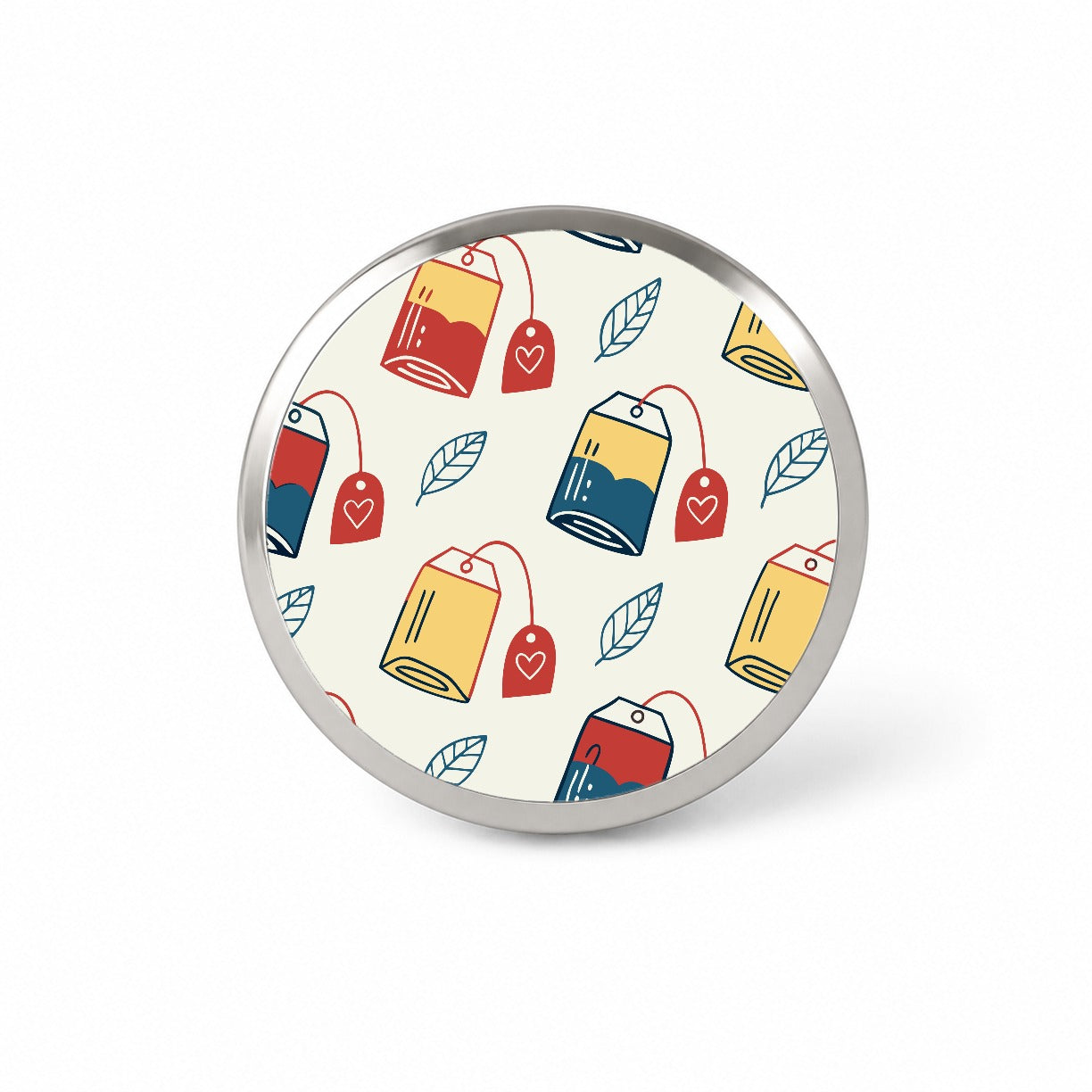 Tea Bags Fun Scattered Novelty Hat Backpack Lapel Pin