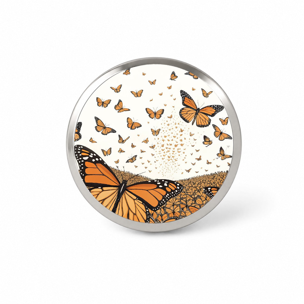 Monarch Butterflies Covering the Countryside Novelty Hat Backpack Lapel Pin