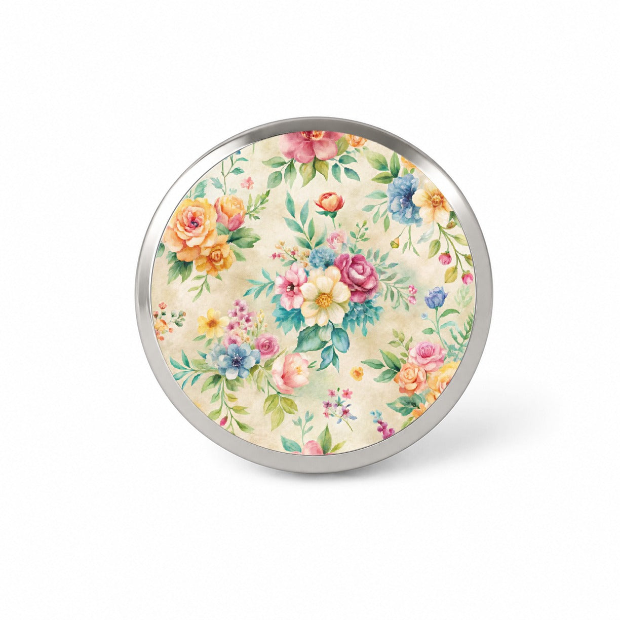Ditsy Floral Flowers Wallpaper Novelty Hat Backpack Lapel Pin