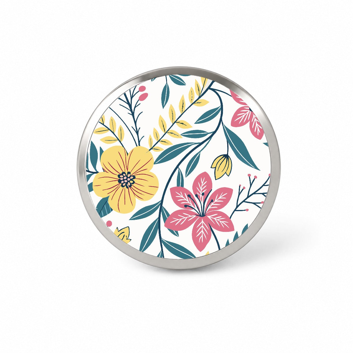 Pretty Flowers Floral Motif Colorful Novelty Hat Backpack Lapel Pin