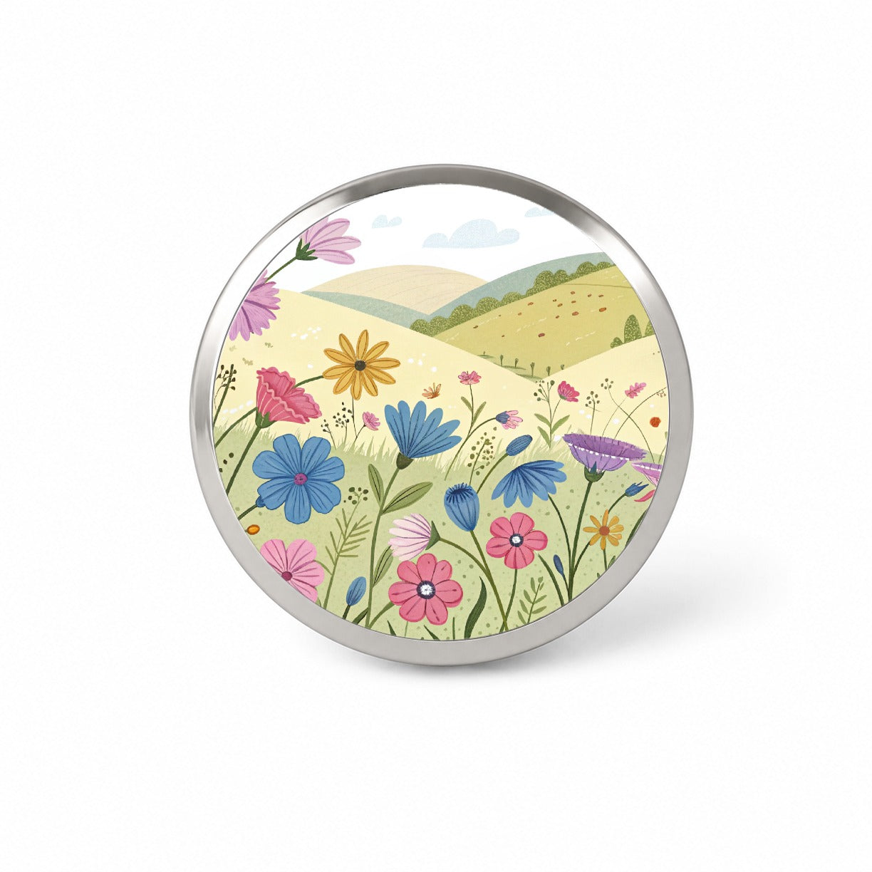 Field Of Corncockle Flowers Novelty Hat Backpack Lapel Pin