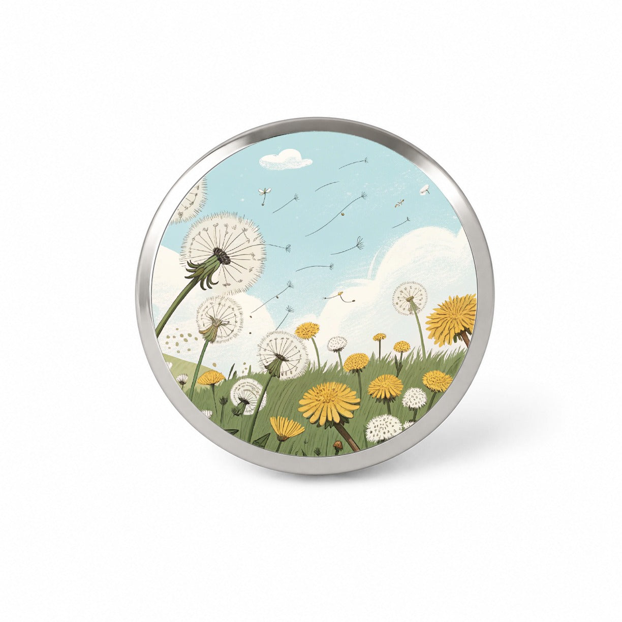 Field Of Dandelions Flowers Novelty Hat Backpack Lapel Pin
