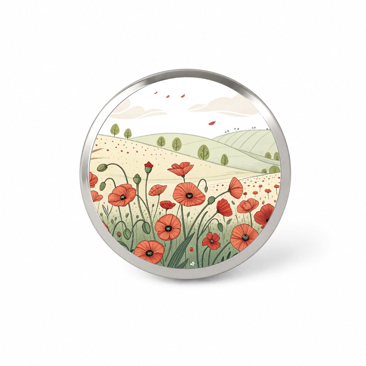 Field Of Poppies Poppy Flowers Novelty Hat Backpack Lapel Pin