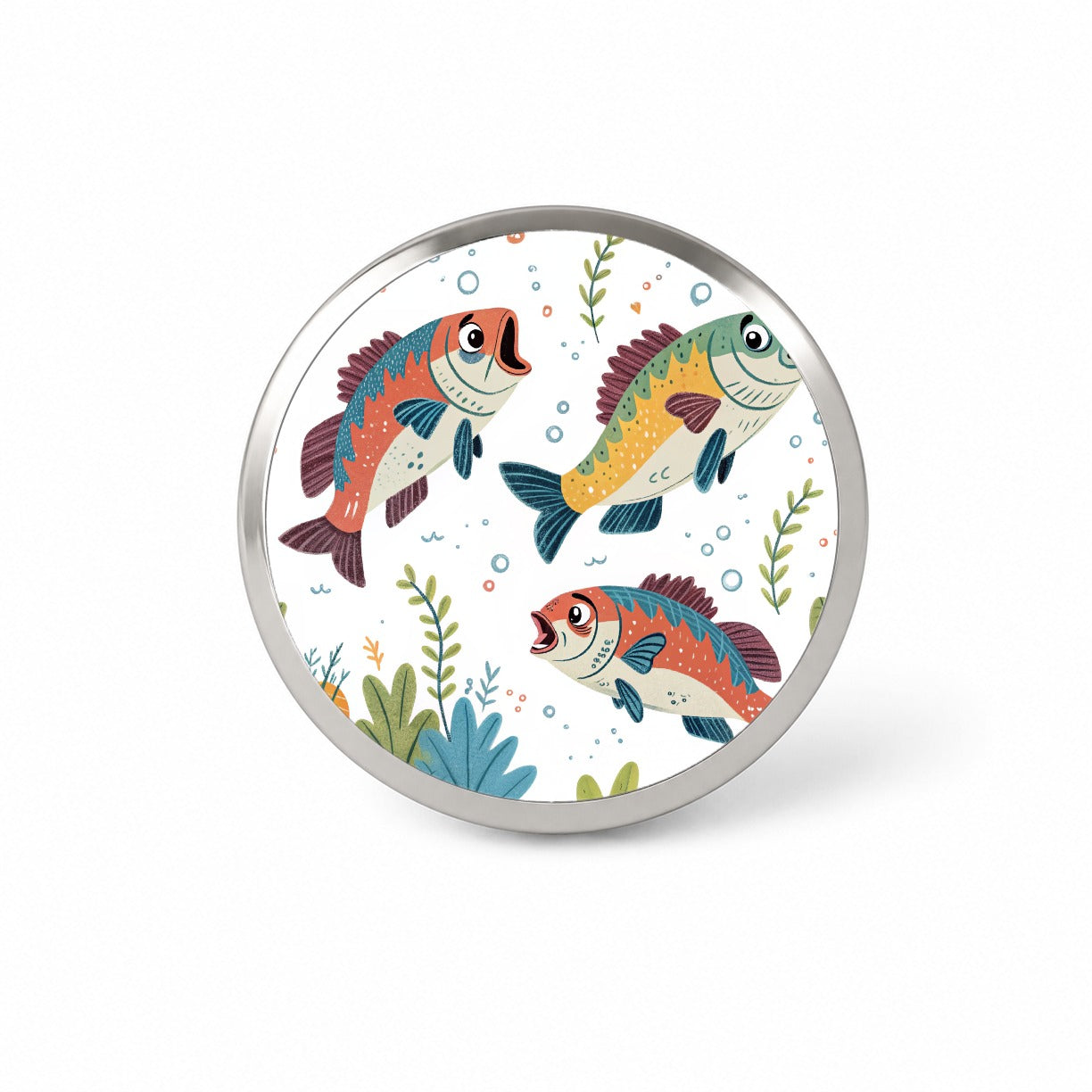 Fish Fishing Cute Cartoon Novelty Hat Backpack Lapel Pin