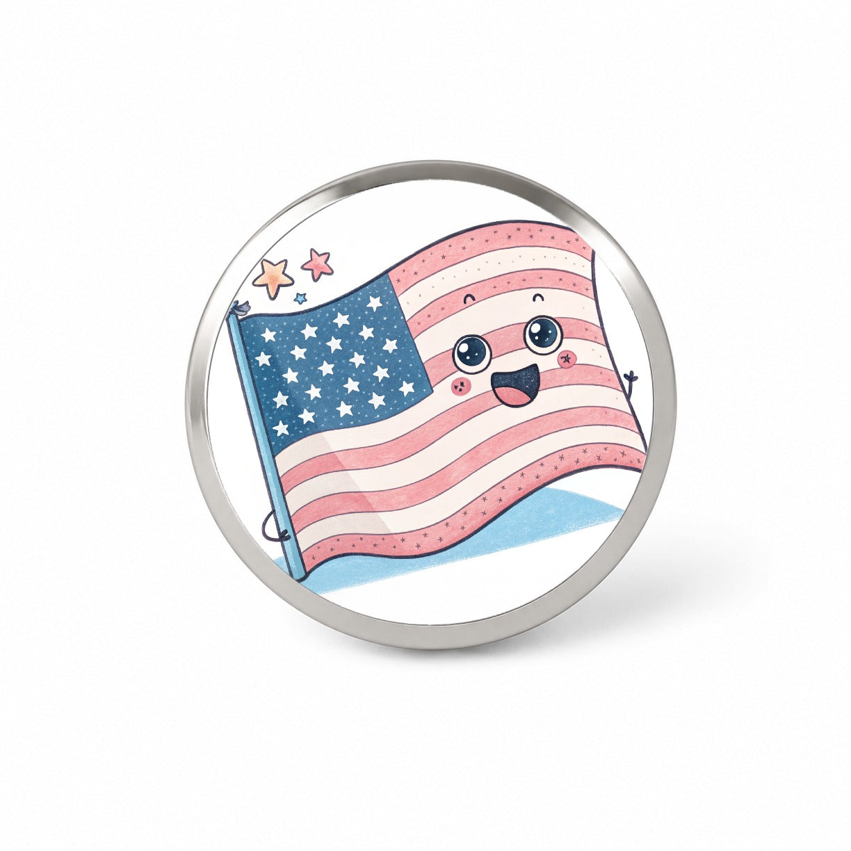 Kawaii American USA Flag Novelty Hat Backpack Lapel Pin