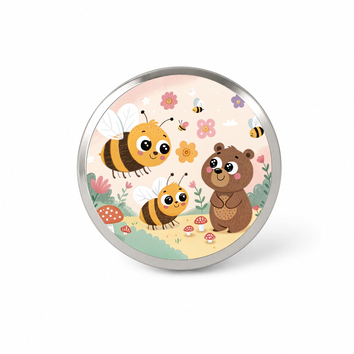 Kawaii Bumble Bees Bear Novelty Hat Backpack Lapel Pin