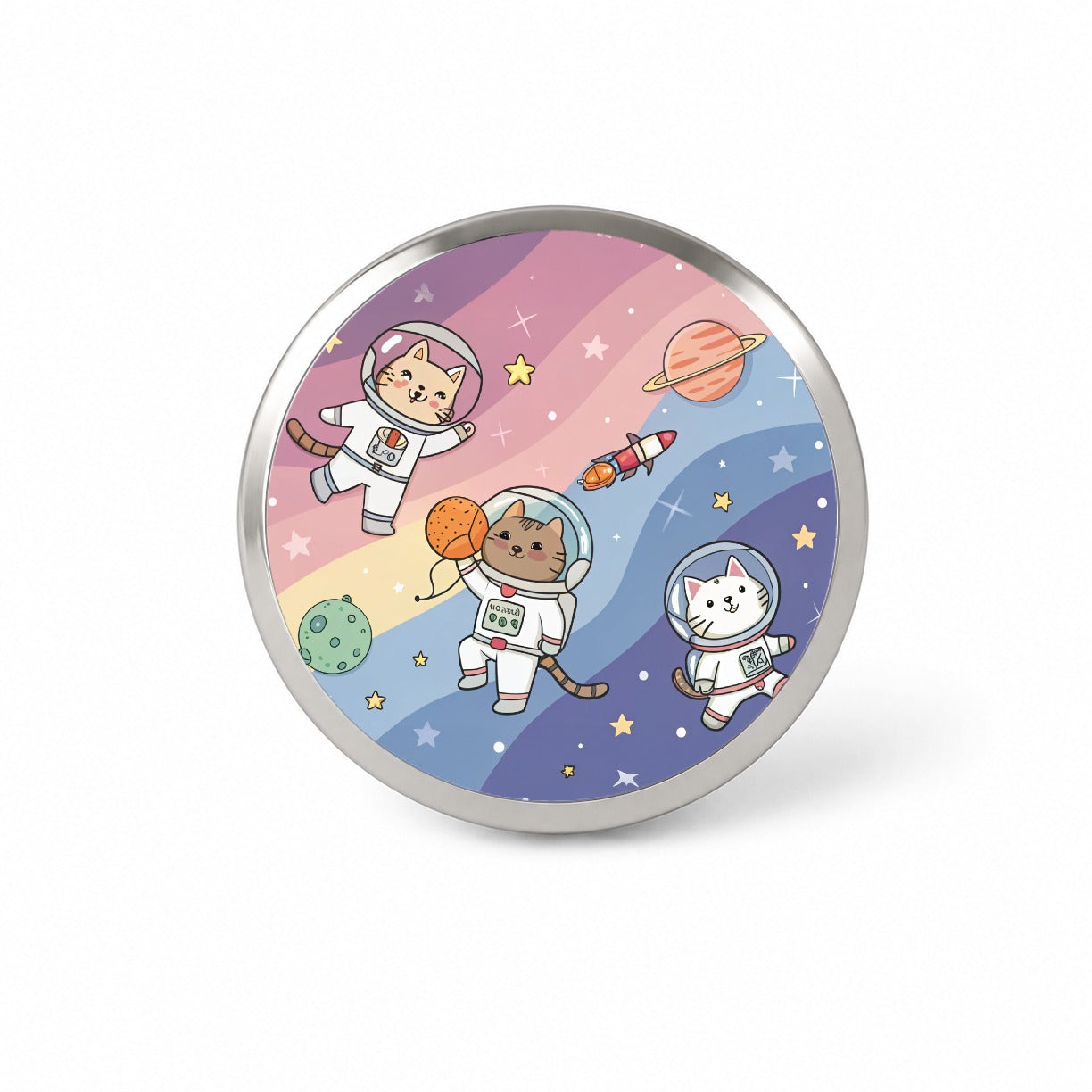 Kawaii Cat Astronauts Novelty Hat Backpack Lapel Pin