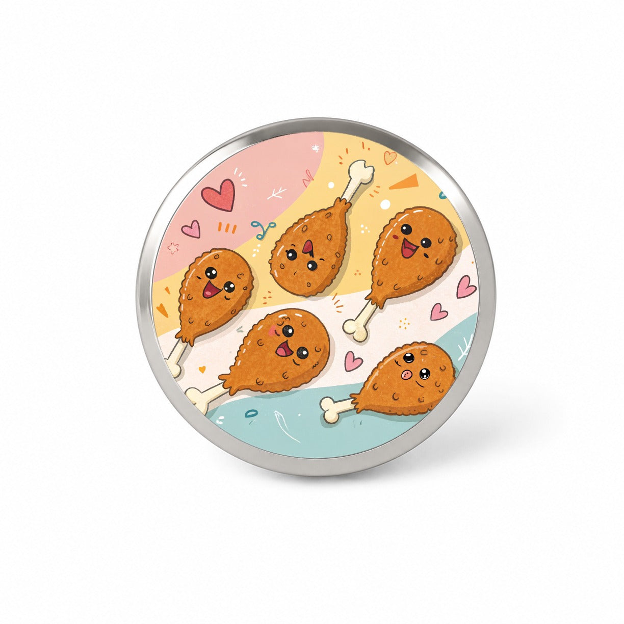 Kawaii Chicken Drumsticks Novelty Hat Backpack Lapel Pin