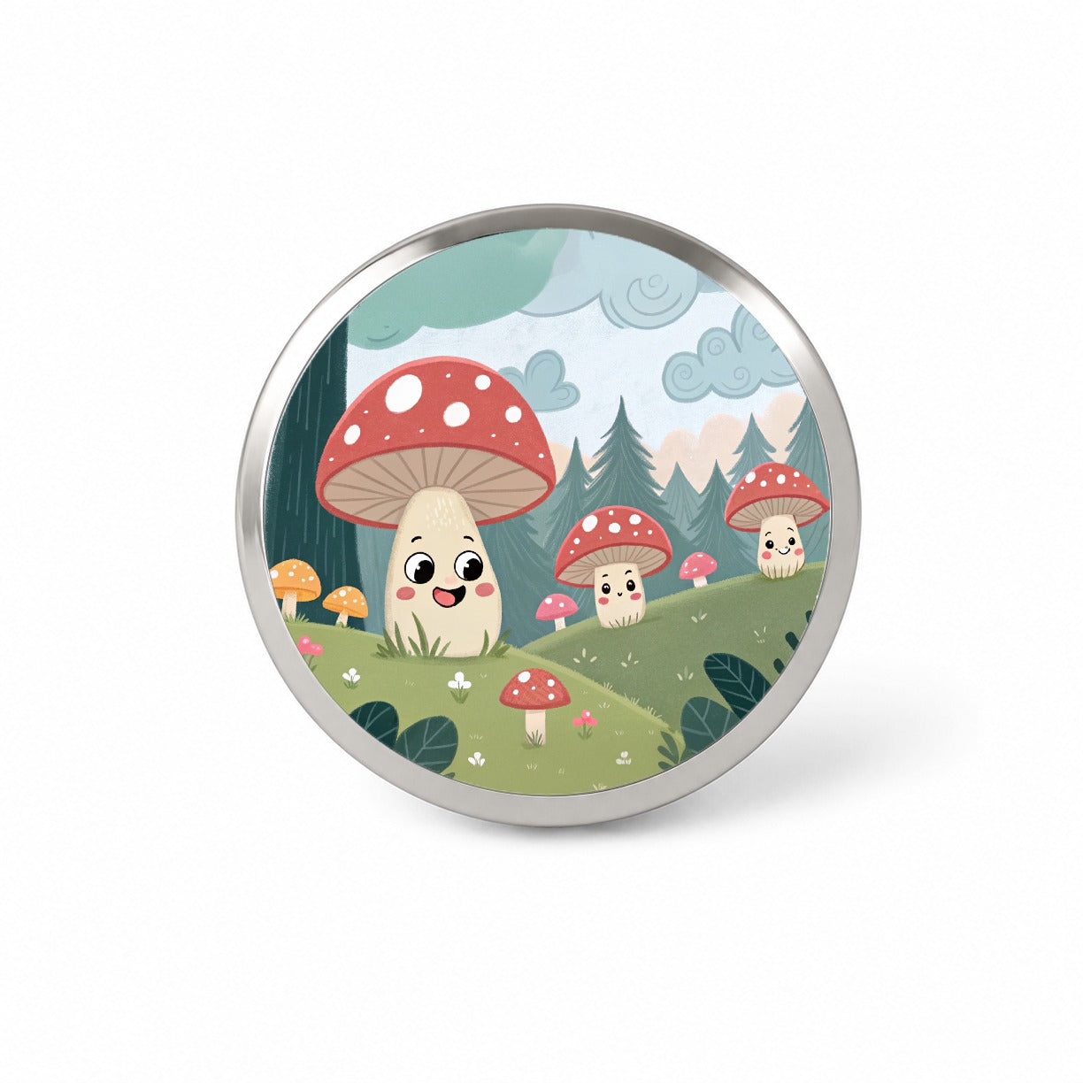 Kawaii Forest Mushrooms Novelty Hat Backpack Lapel Pin