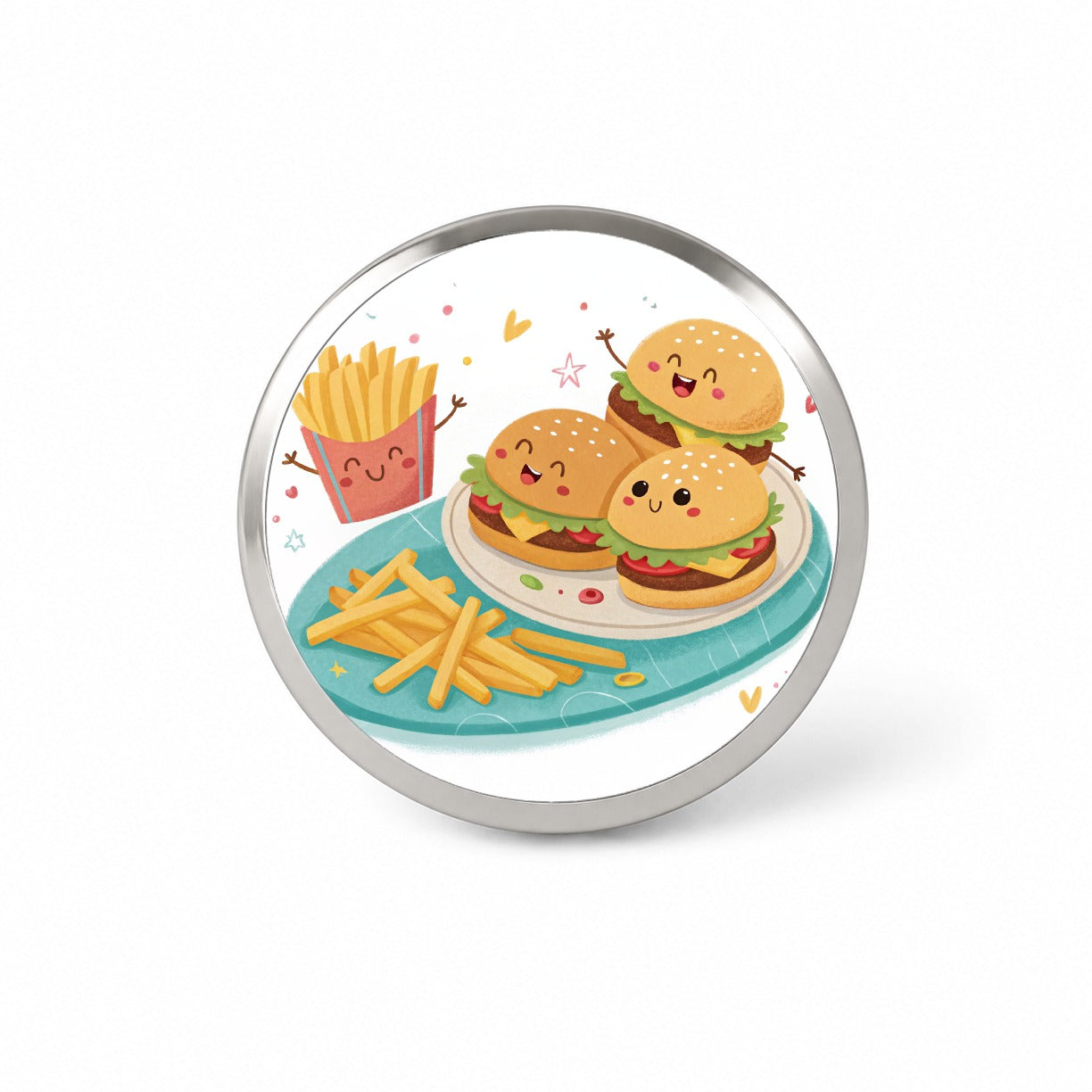 Kawaii Hamburgers And Fries Novelty Hat Backpack Lapel Pin