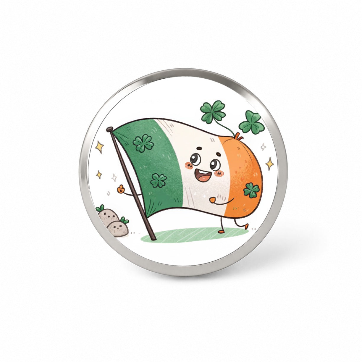 Kawaii Ireland Flag Novelty Hat Backpack Lapel Pin