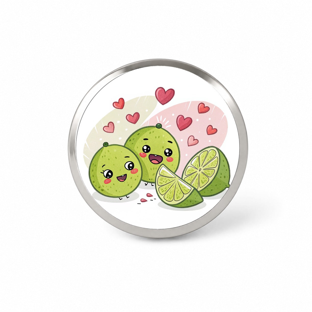 Kawaii Limes And Hearts Novelty Hat Backpack Lapel Pin