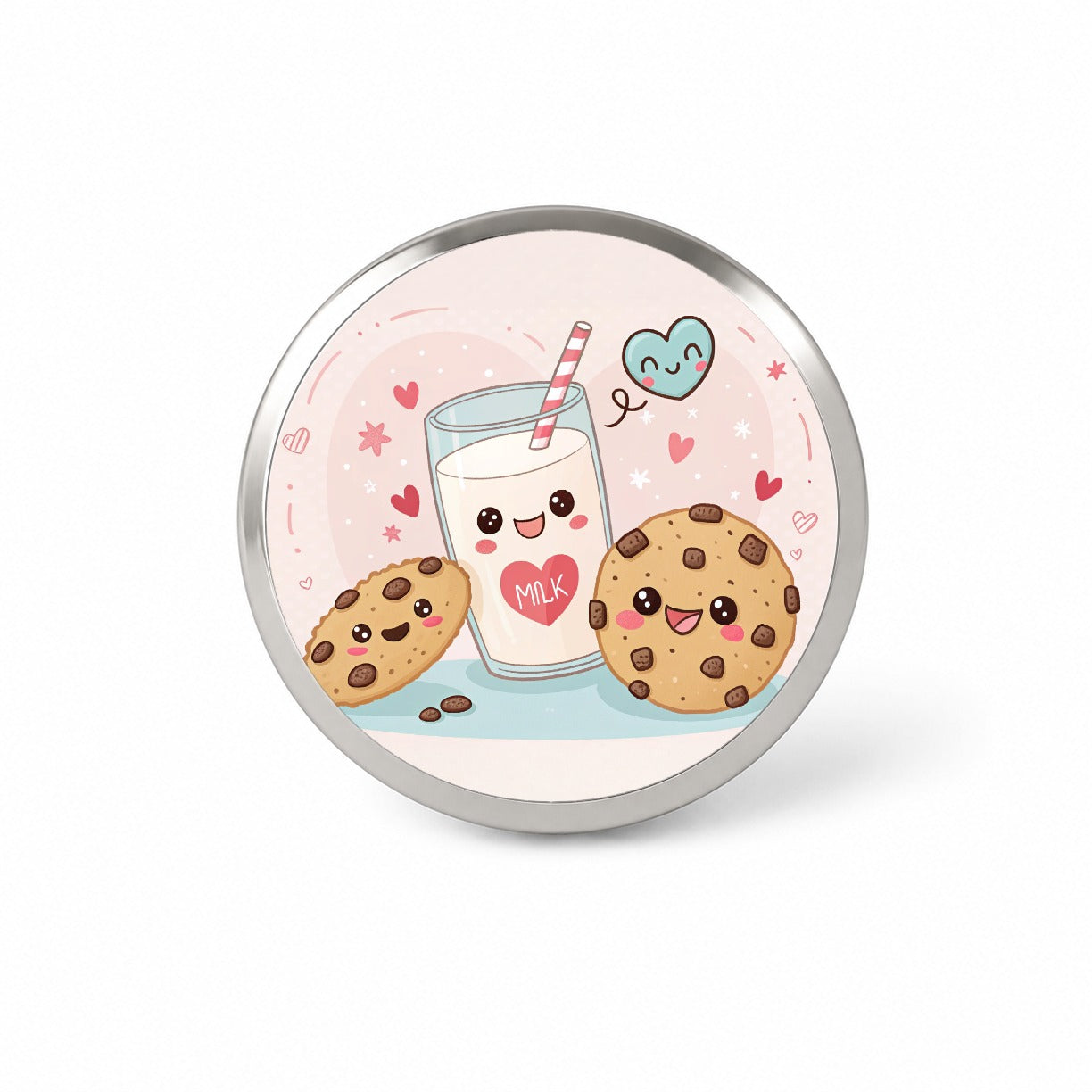 Kawaii Milk And Cookies Novelty Hat Backpack Lapel Pin