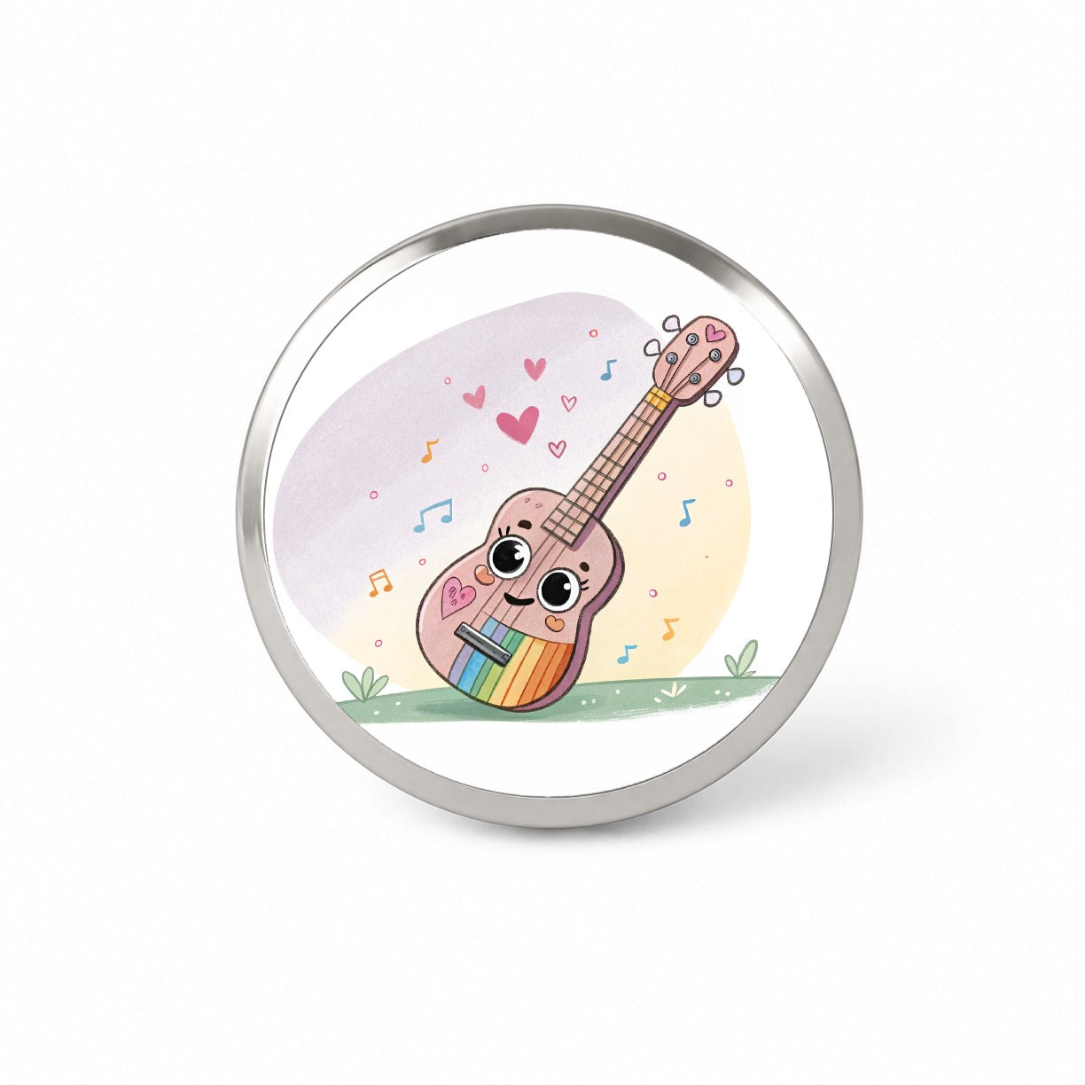 Kawaii Colorful Ukulele Music Novelty Hat Backpack Lapel Pin