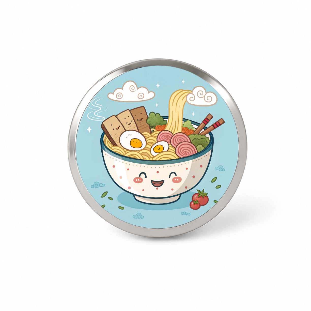 Kawaii Ramen Noodles Novelty Hat Backpack Lapel Pin
