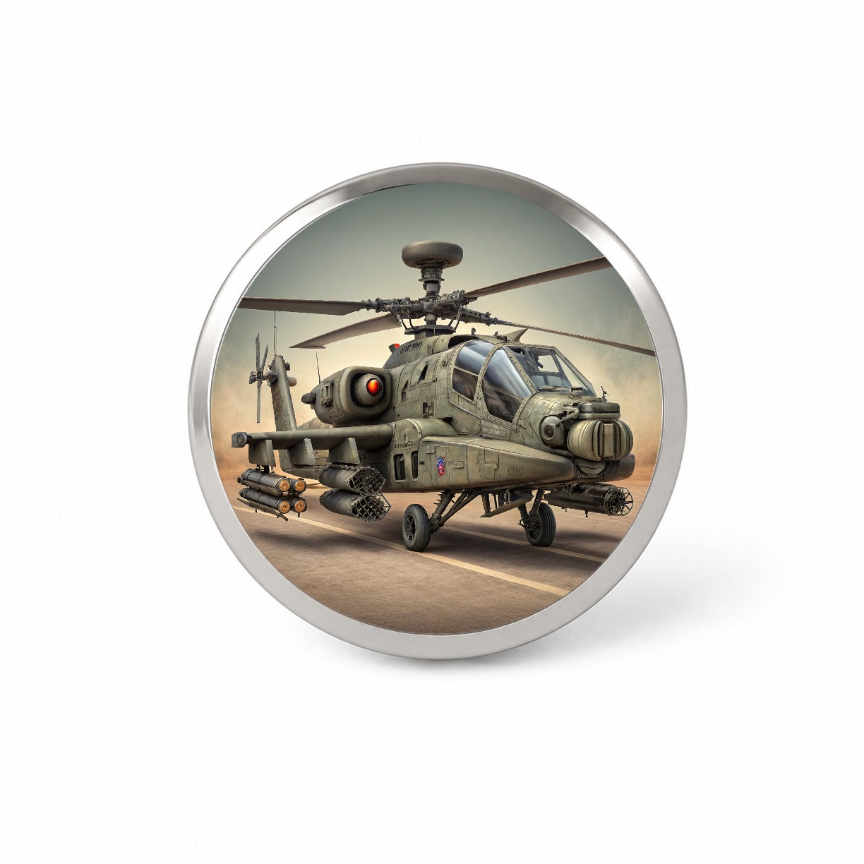 AH-64 Apache US Army Attack Helicopter Novelty Hat Backpack Lapel Pin