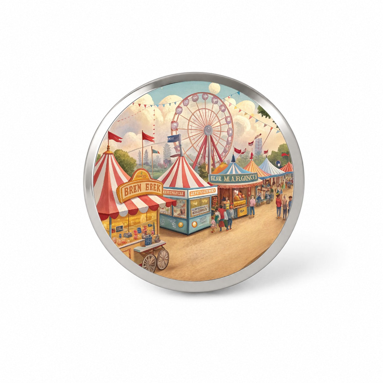 Americana State Fair Scene Novelty Hat Backpack Lapel Pin