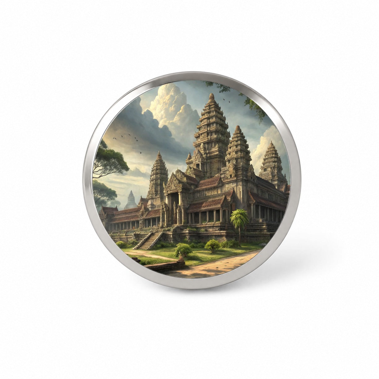 Angkor Wat Hindu Buddhist Temple Cambodia Novelty Hat Backpack Lapel Pin