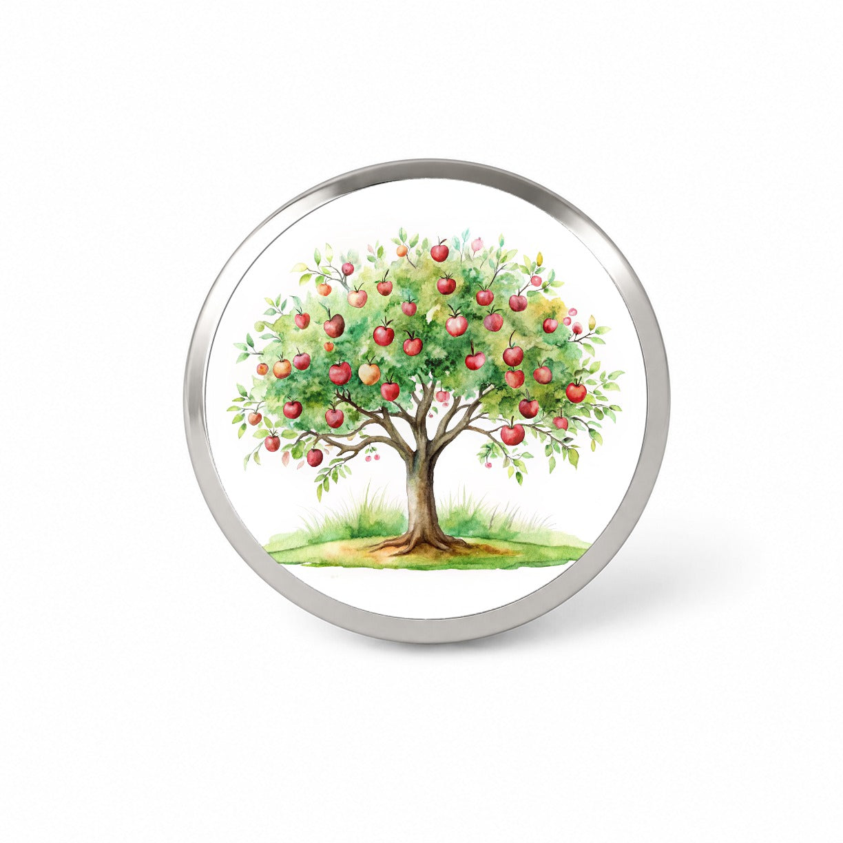 Apple Tree Watercolor Novelty Hat Backpack Lapel Pin