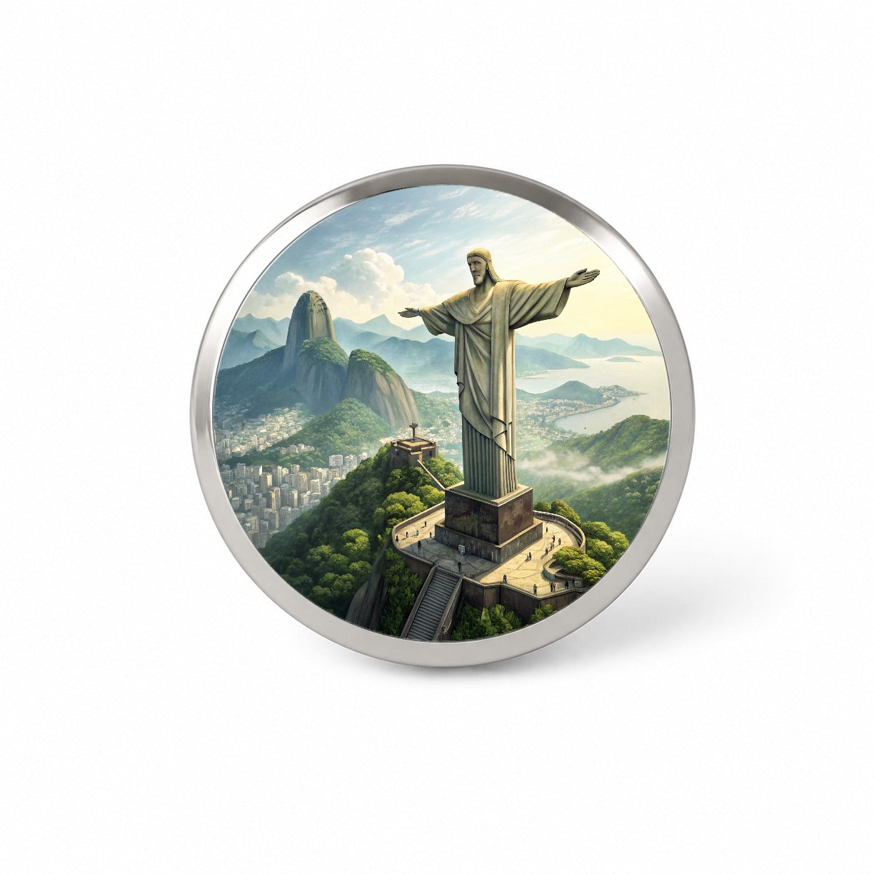 Christ The Redeemer Statue Rio De Janeiro Brazil Novelty Hat Backpack Lapel Pin